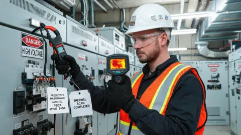 Industrial maintenance predictive testing