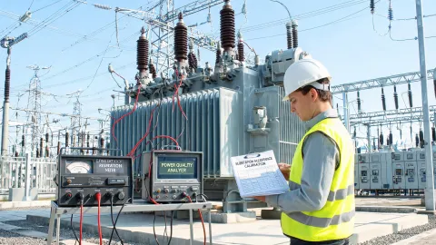 Power utility substation testing