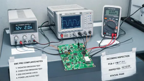 Electronics manufacturing test bench